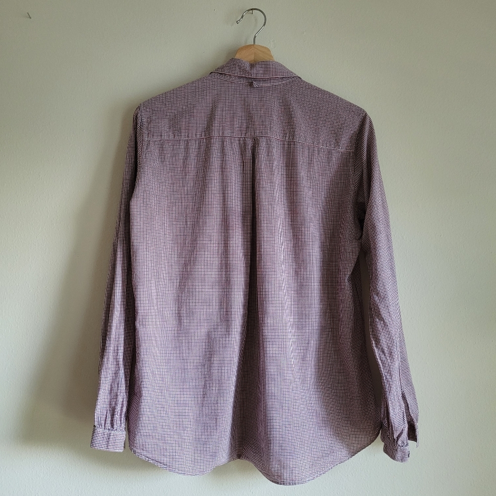 Uniqlo Ines de La Fressange Paris Button Up Shirt Checkered Red Blue White Small - Picture 3 of 5
